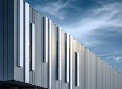 Exterior design elements on building