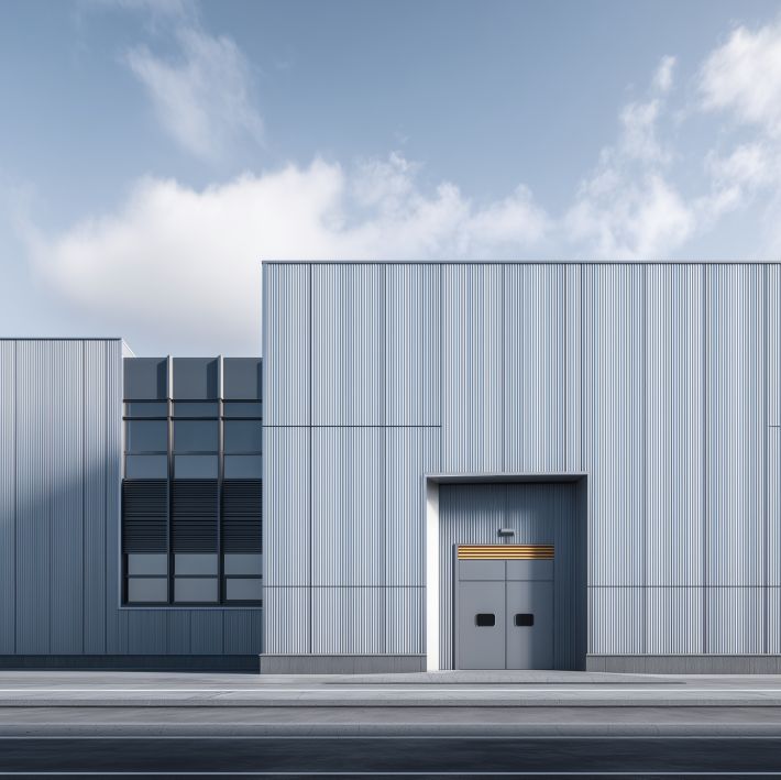 Exterior of industrial building