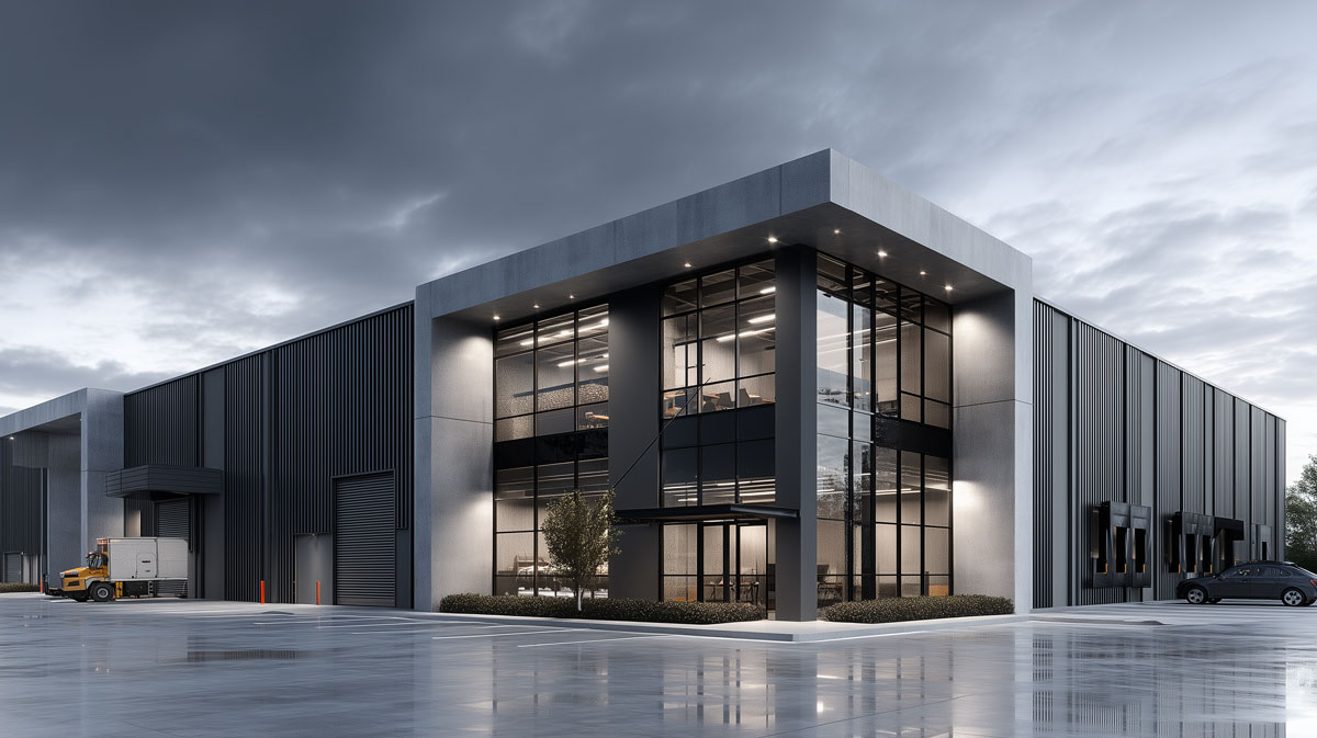 Exterior of office building